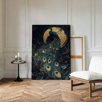 Moonlit Majesty in Gilded Plumes