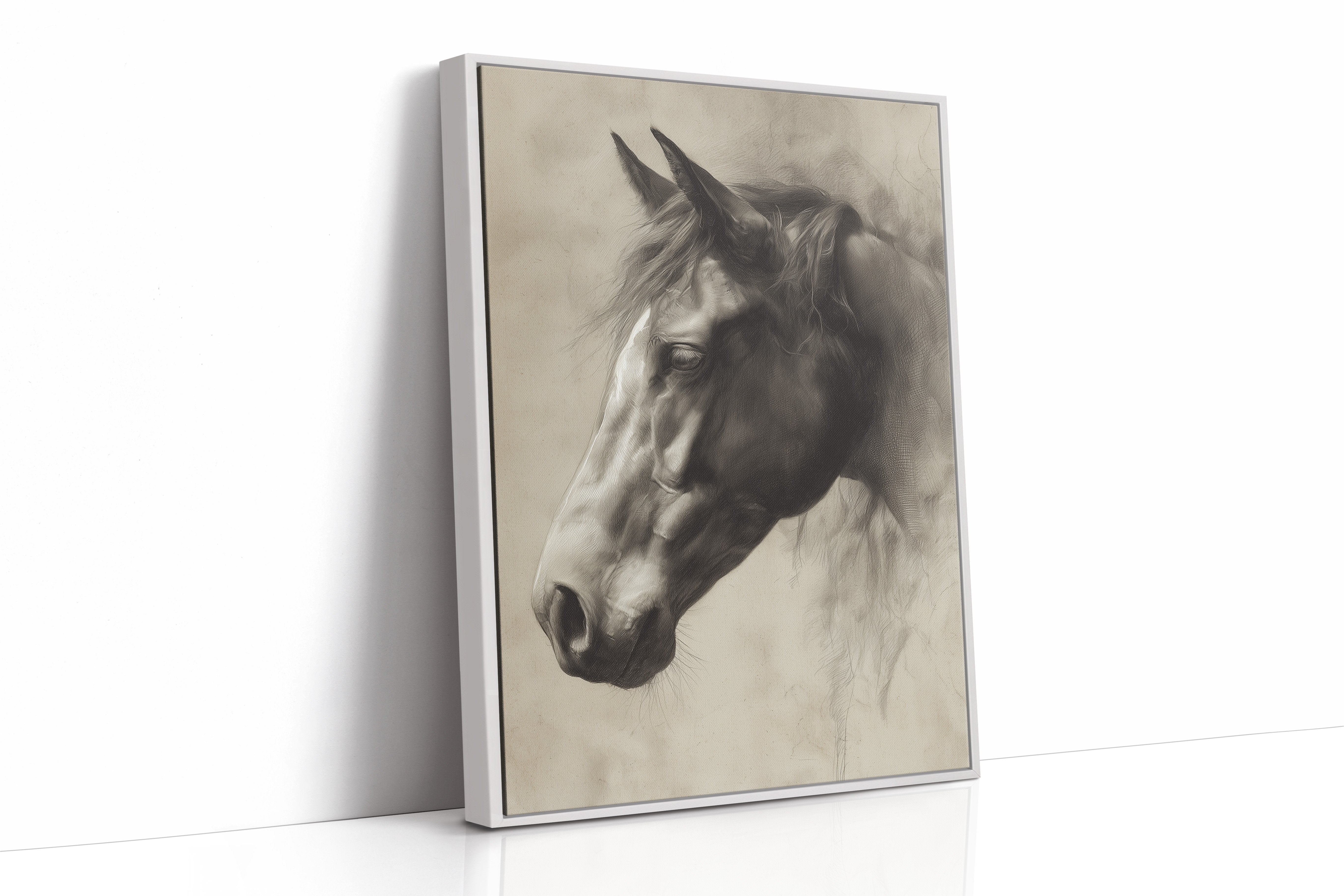 Noble Gaze In Weathered Wood