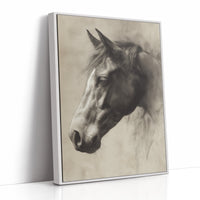 Horse Gaze In Weathered Wood