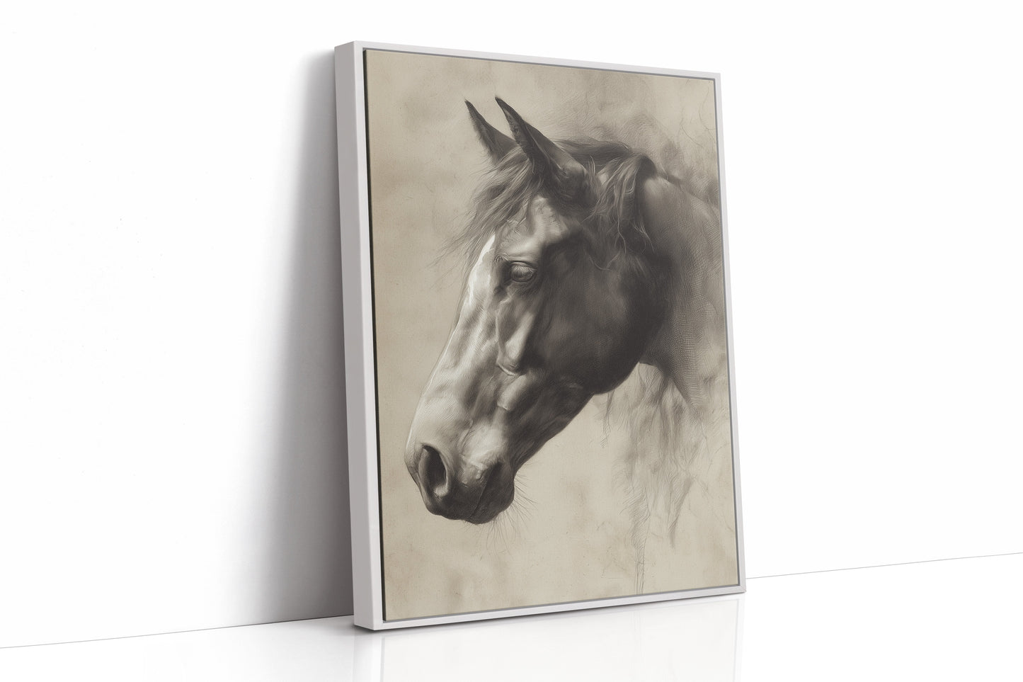 Horse Gaze In Weathered Wood