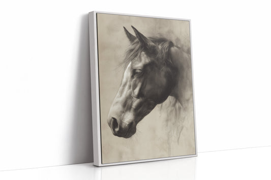 Horse Gaze In Weathered Wood