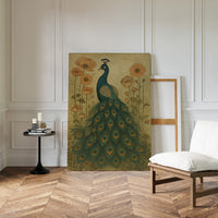 Garden Stillness with a Peacock's Gaze