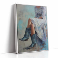 Turquoise Boots Under Lace Skirts