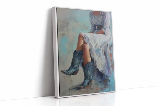 Turquoise Boots Under Lace Skirts