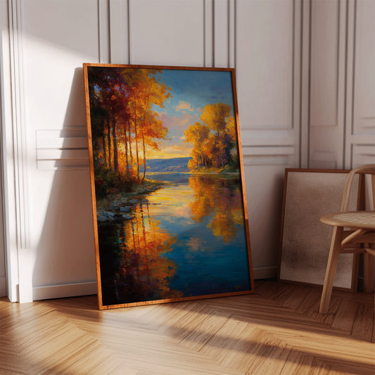 Golden Reflections on Calm Waters