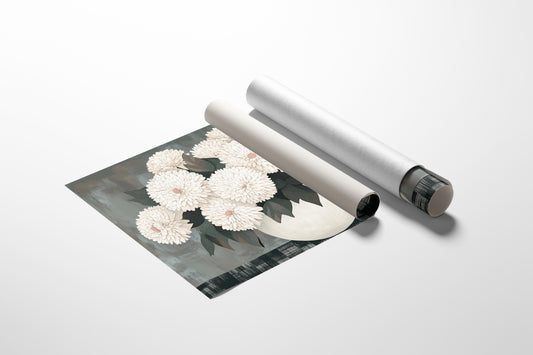 White Chrysanthemums Find Quiet Grace