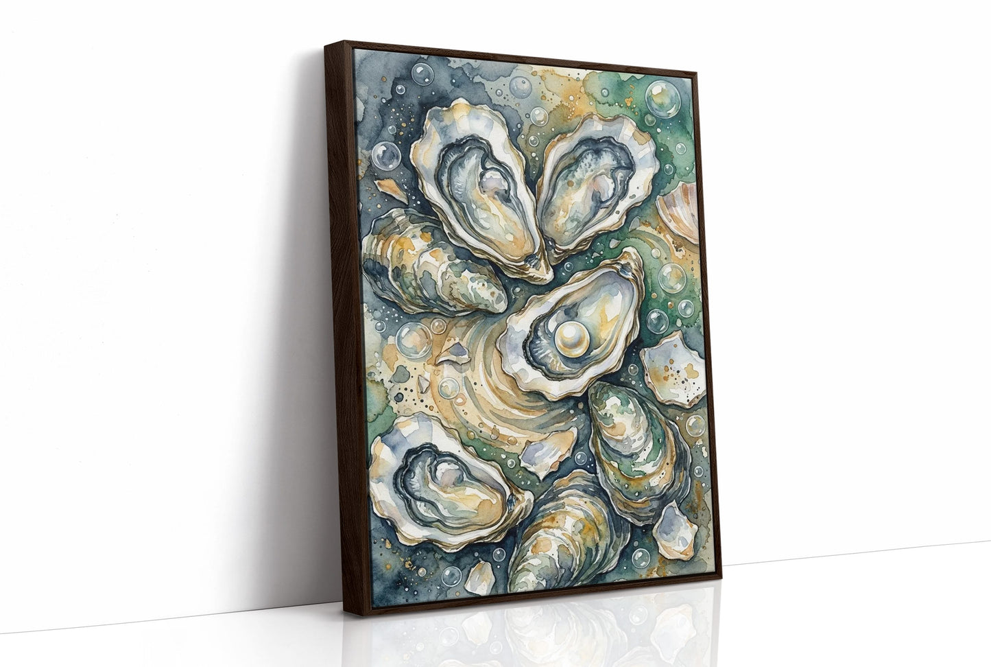Oyster Bed: Watercolor Pearl Study