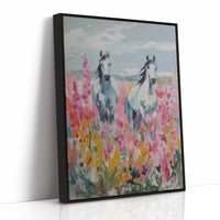 Wild Horses Dance Through Wildflowers
