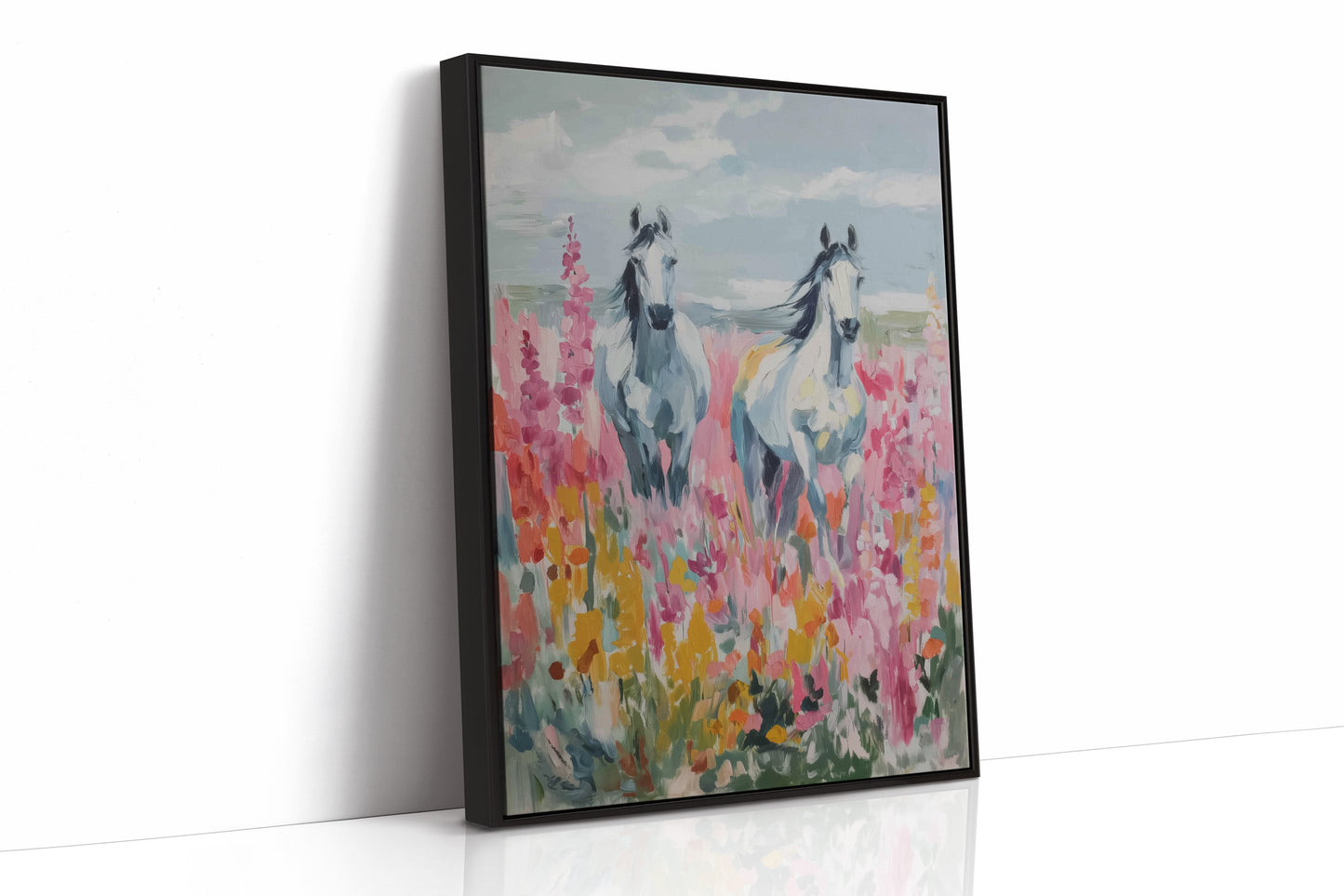 Wild Horses Dance Through Wildflowers