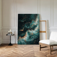 Celestial Drift in Emerald and Gold