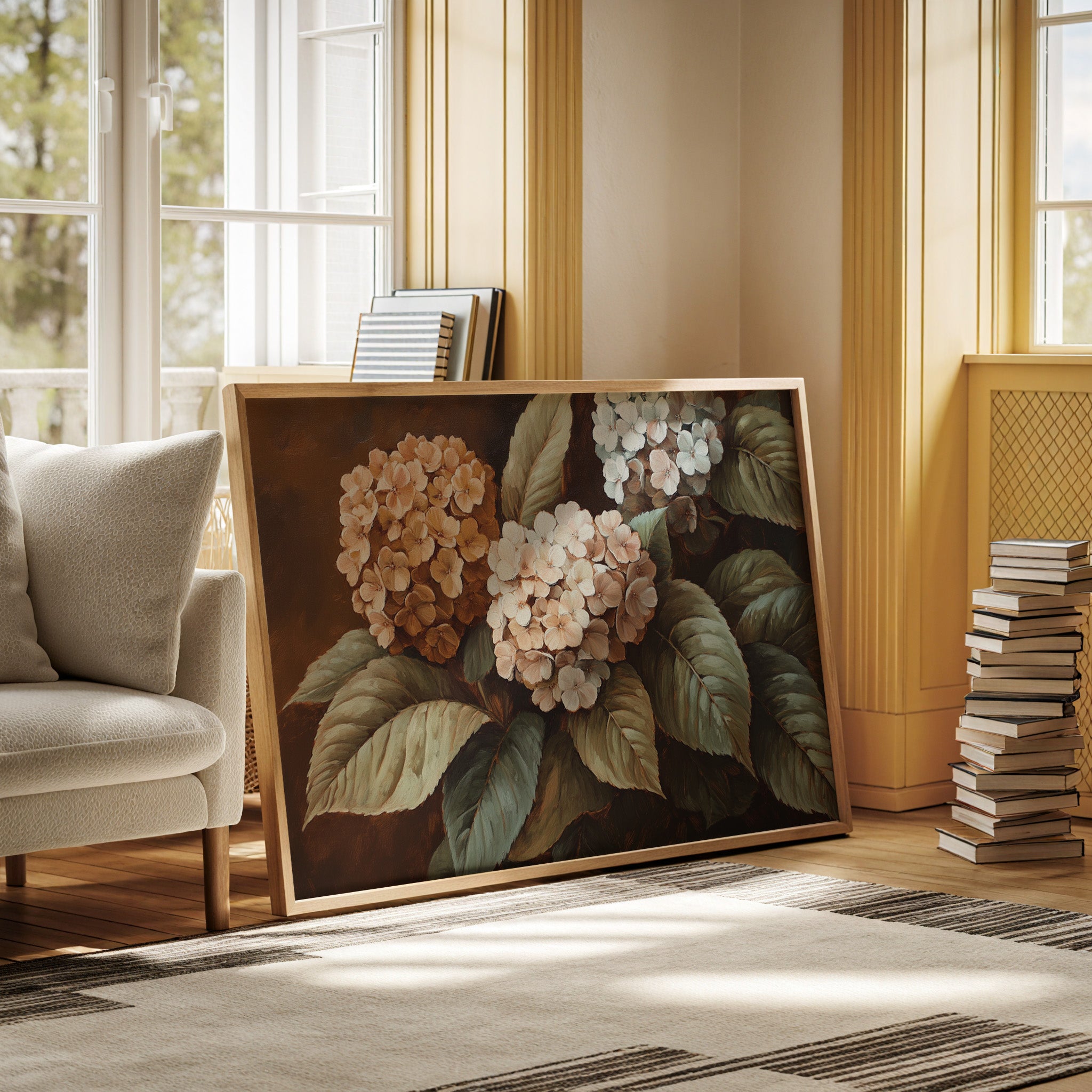 Autumn Hydrangeas Paint Golden Stories