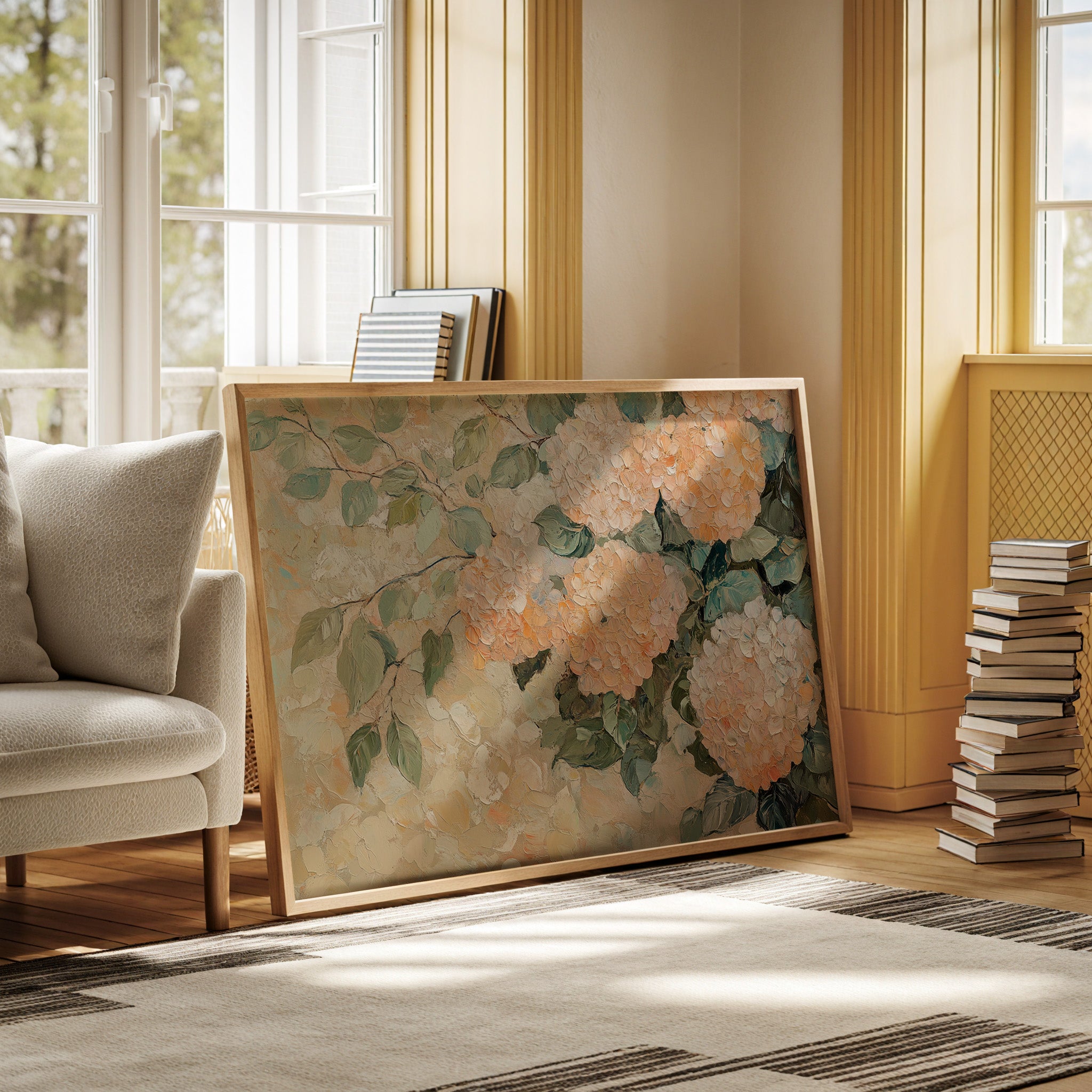 Peach Hydrangeas Paint Summer's Memory