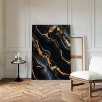 Black Marble Blaze with Liquid Gold