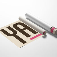 Y’all Typography Print with Pink Underline