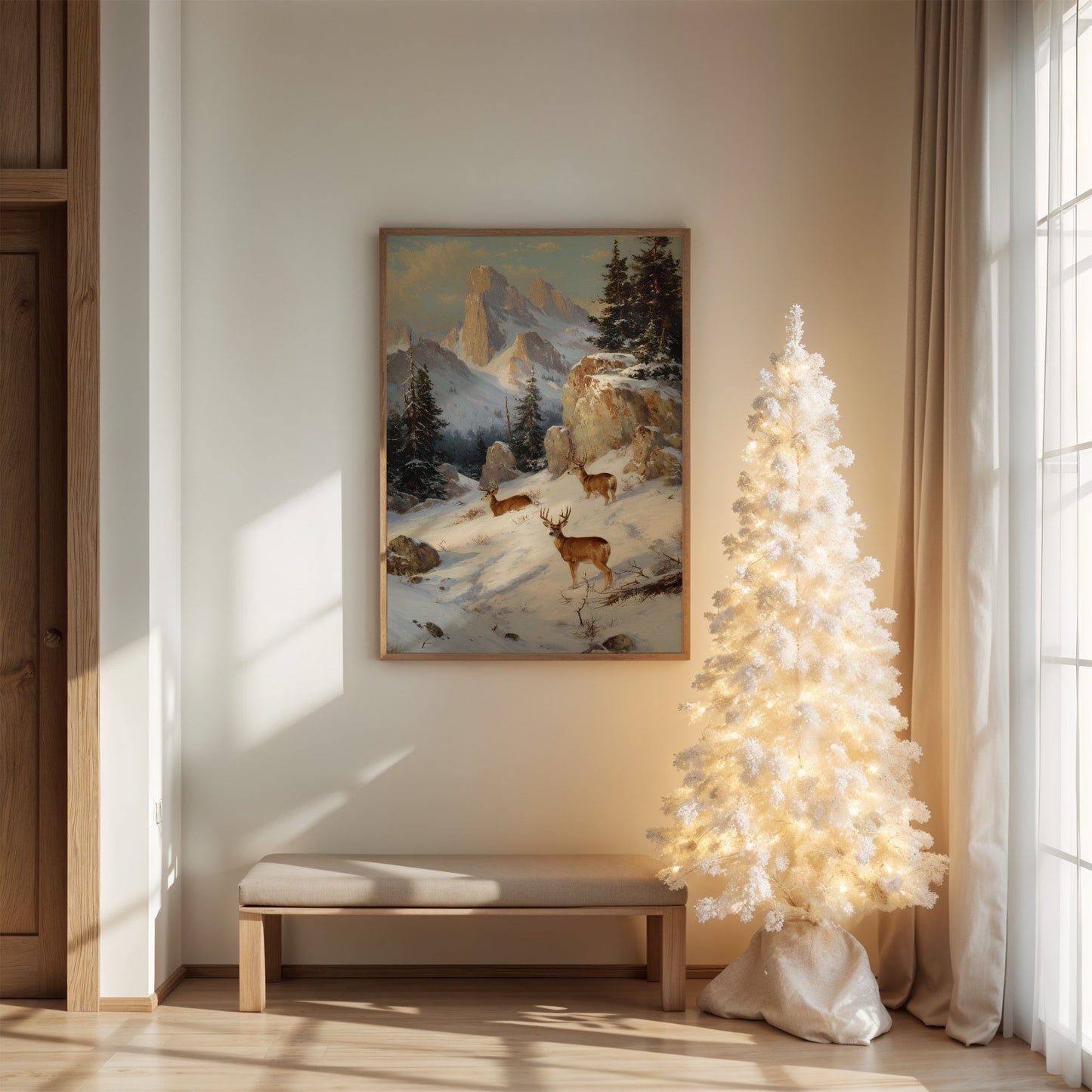 Mountain Deer Find December's Light