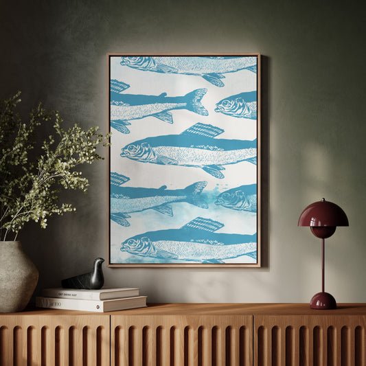 Swimming Through Morning's Coastal Blue