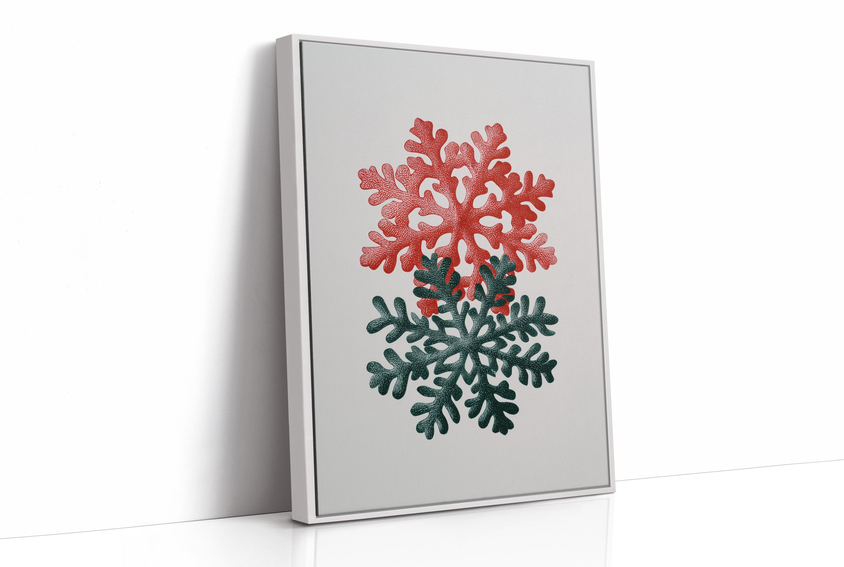 Two Snowflakes, Christmas Colors