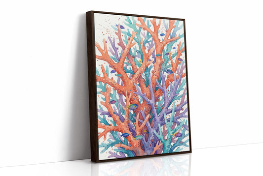 Branching Reef: Watercolor Staghorn Coral Study