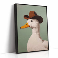 Ranch Duck Tips His Western Hat