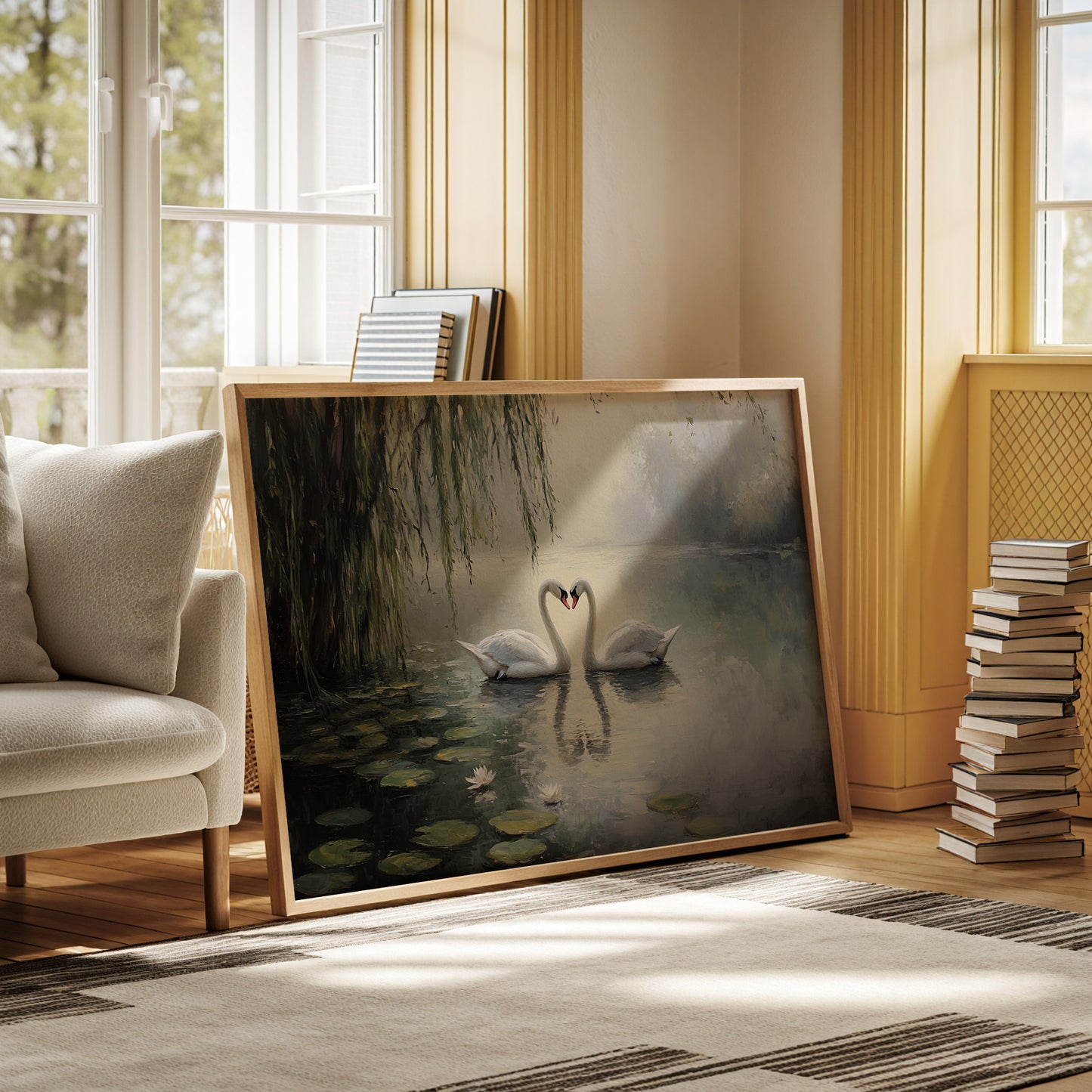 Swans Dance Among Lotus Dreams