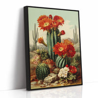 Desert Blooms Dance Against Mountains