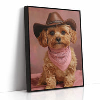 Cowgirl Pup Wears Rose Bandana Tales