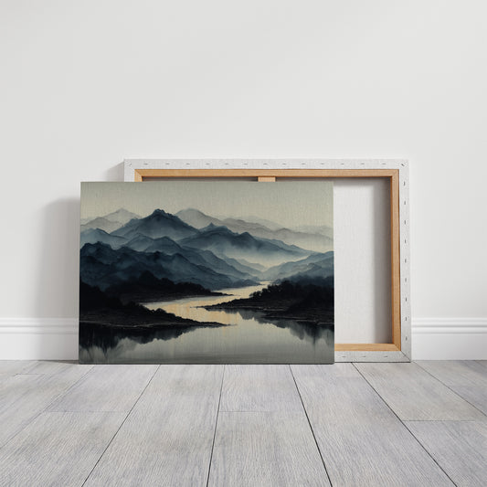 Misty Peaks Mirror Morning Light