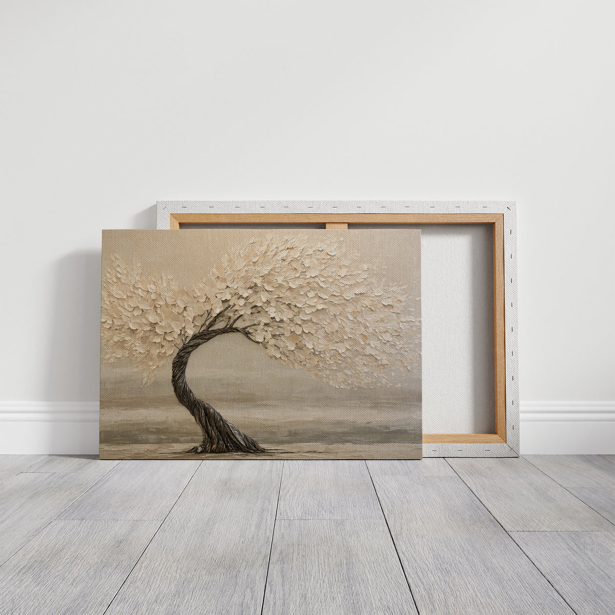 Windswept Tree in Cream