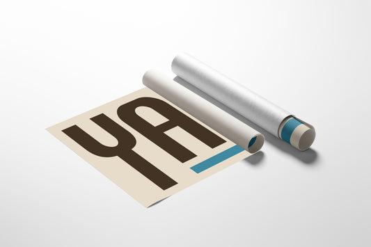 Y’all Typography Print with Teal Underline