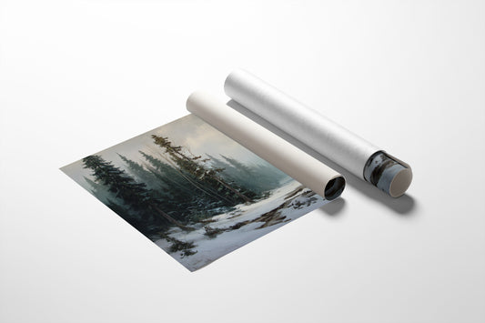 Winter Pines Guard Silent Stream