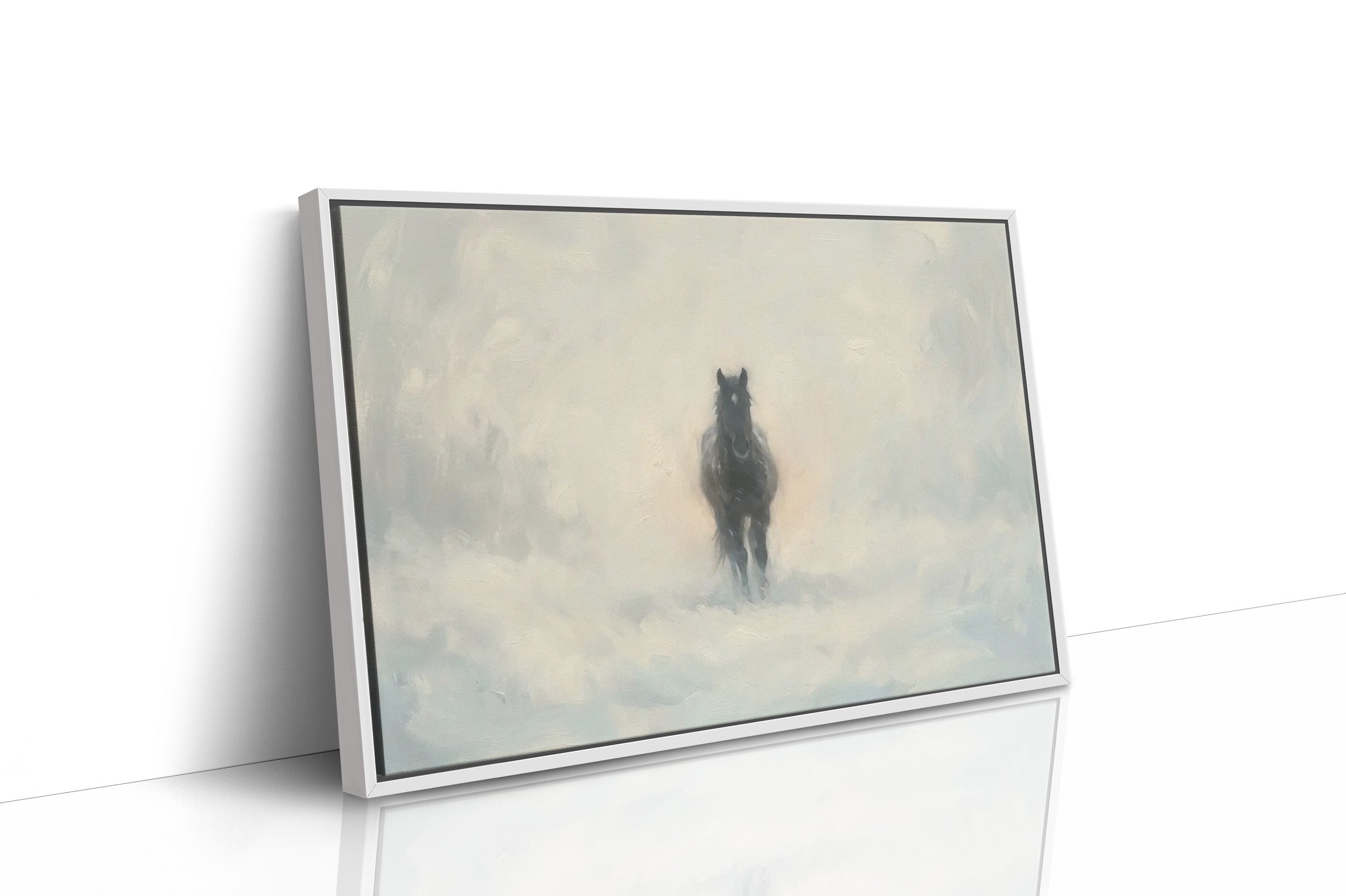 Black Horse Through the Mist