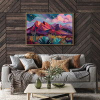 Twilight Blooms Among Desert Peaks