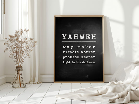 Yahweh Chalkboard Declaration