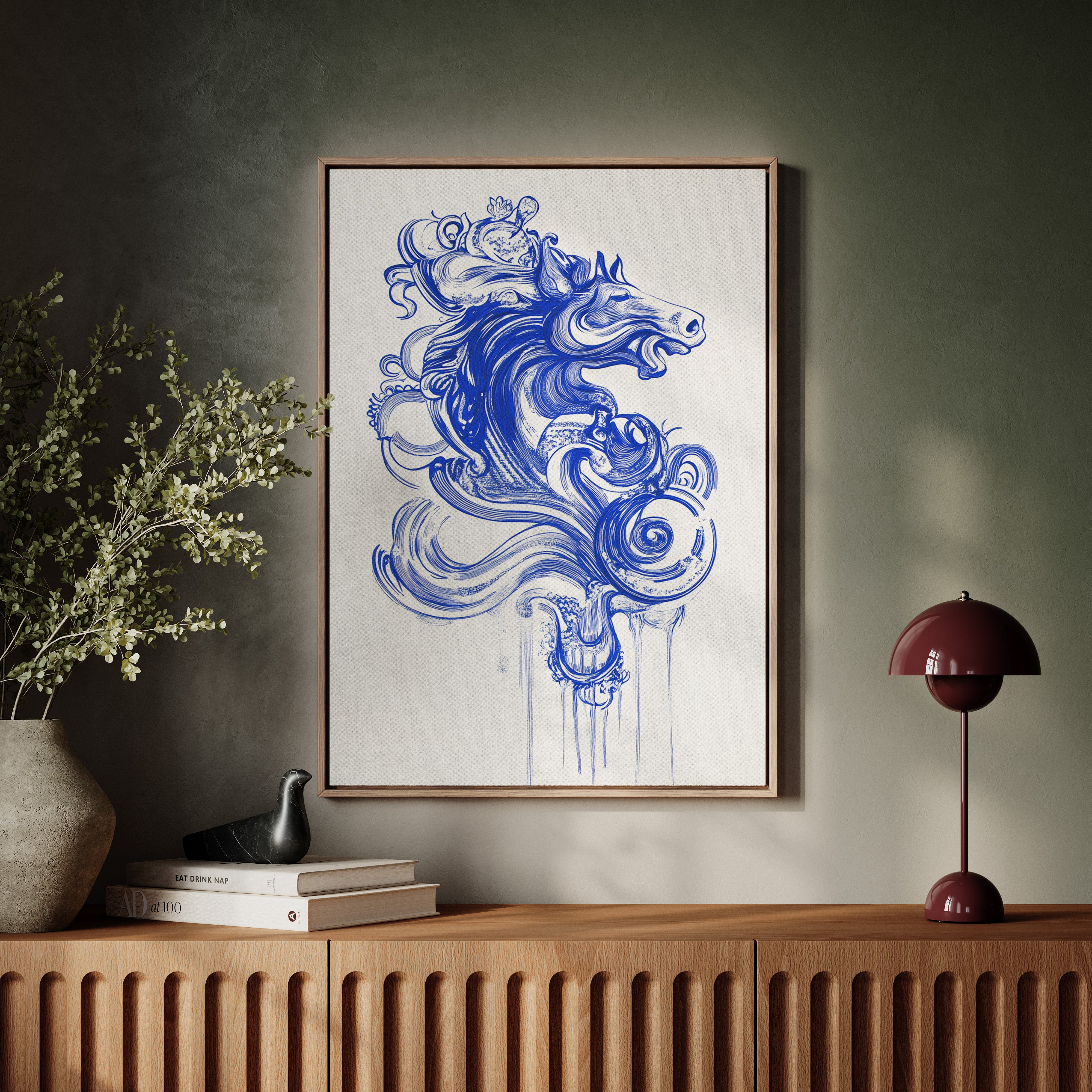 Wild Horses Dance In Indigo