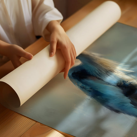 Heron Waits In Misty Blue