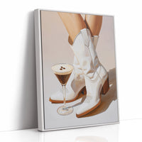 White Boots Meet Martini Moment