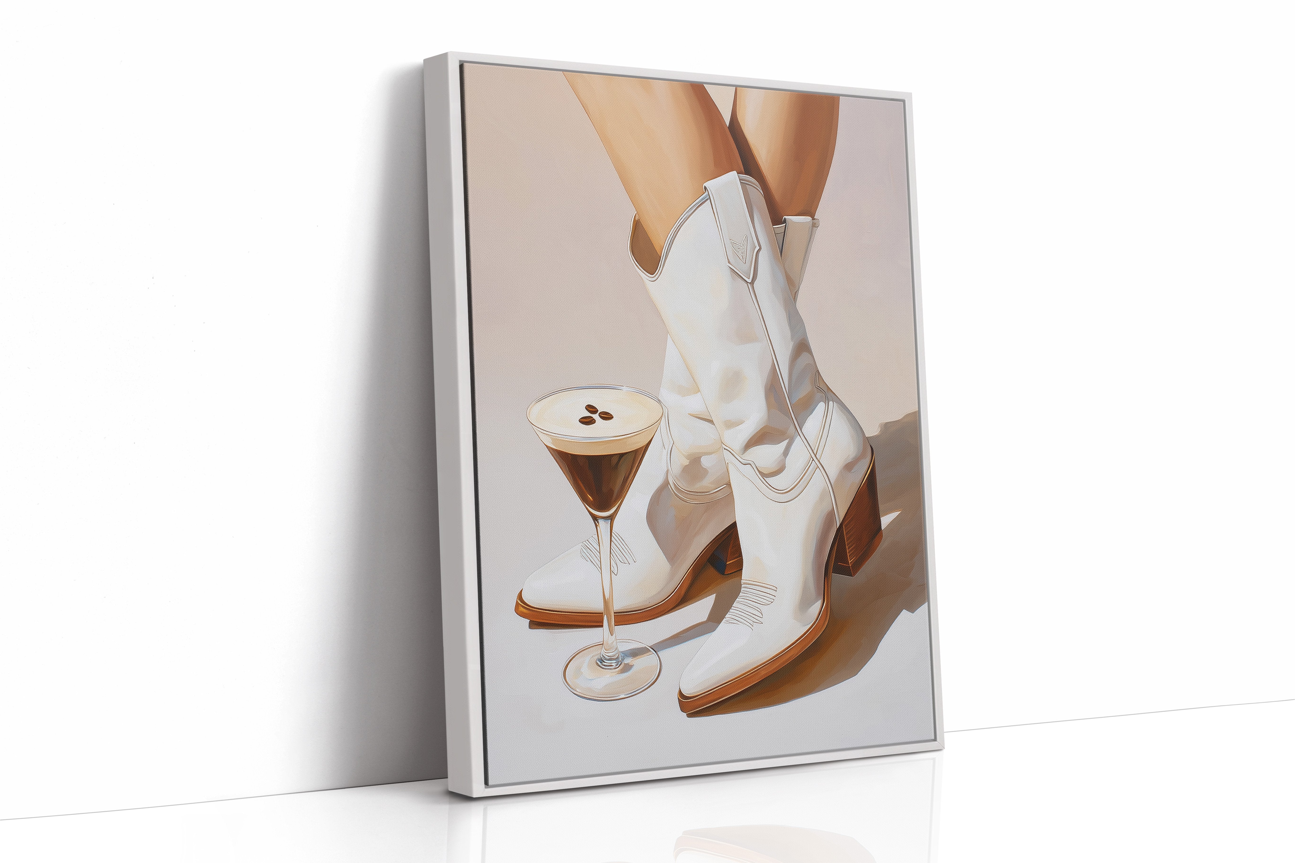 White Boots Meet Martini Moment