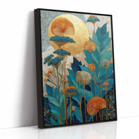 Gold Blooms Against a Gilded Moon