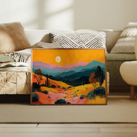 Valley Lights Beneath Moonlit Saguaros