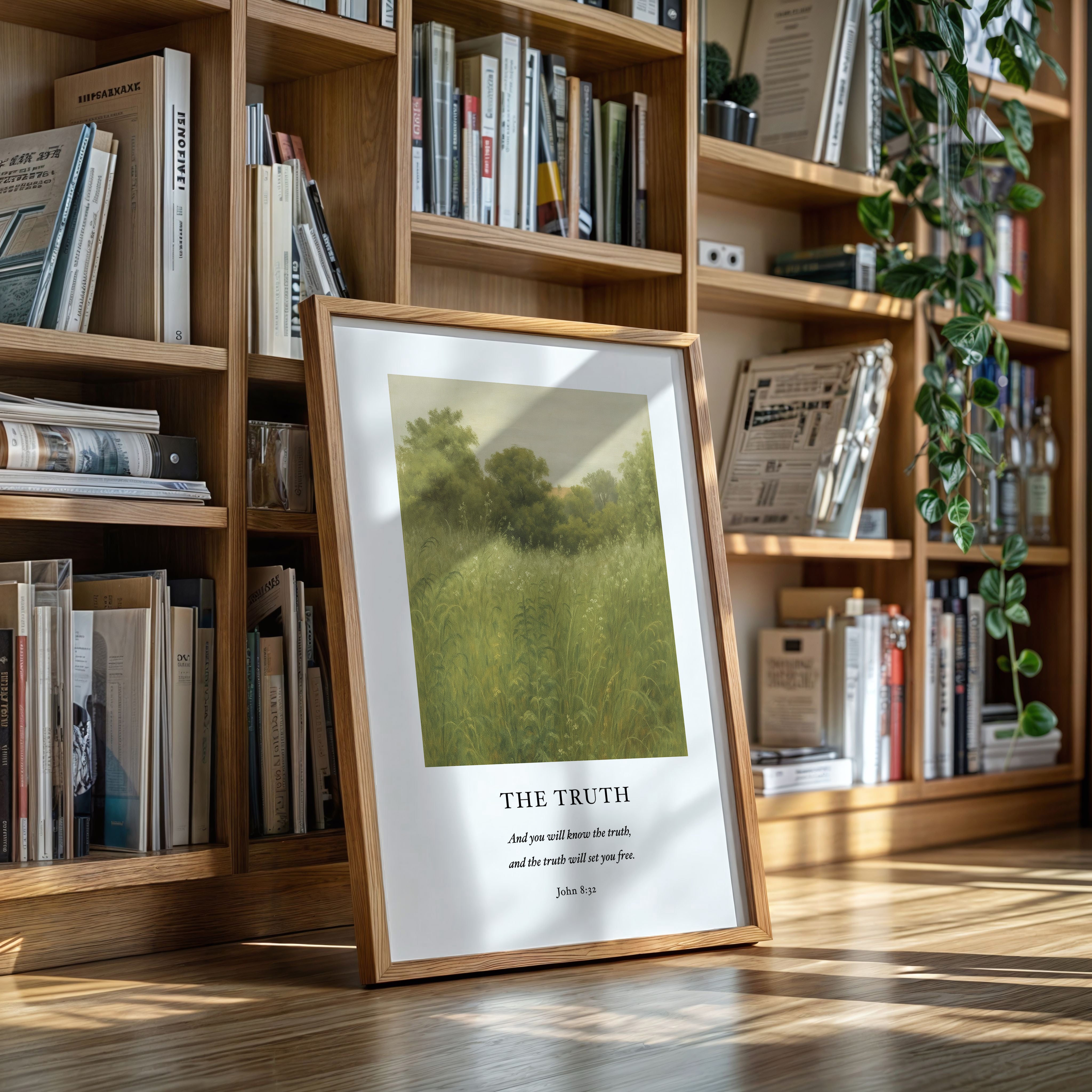 The Truth John 8 Field Scripture Art