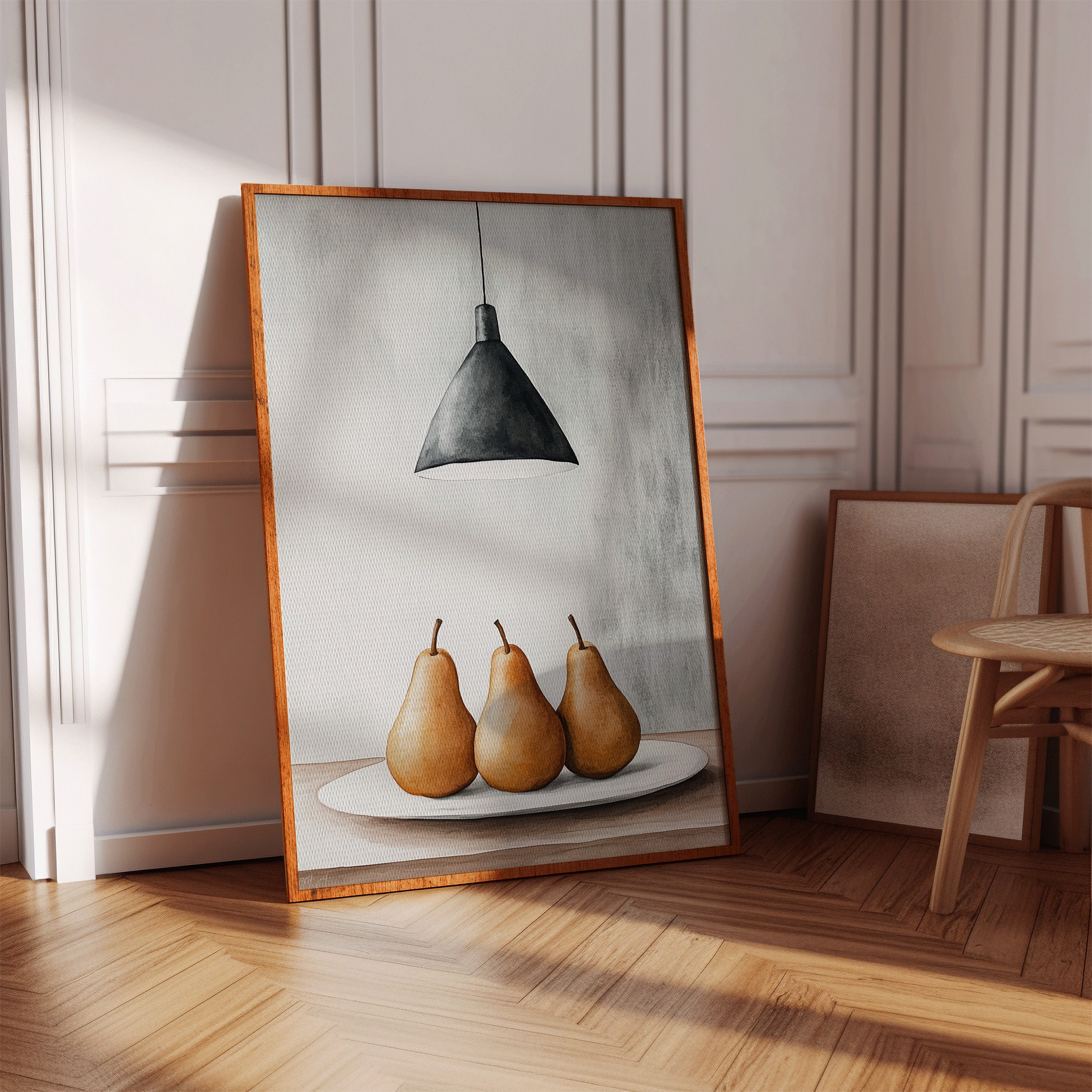Three Pears Under Industrial Light