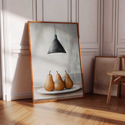 Three Pears Under Industrial Light