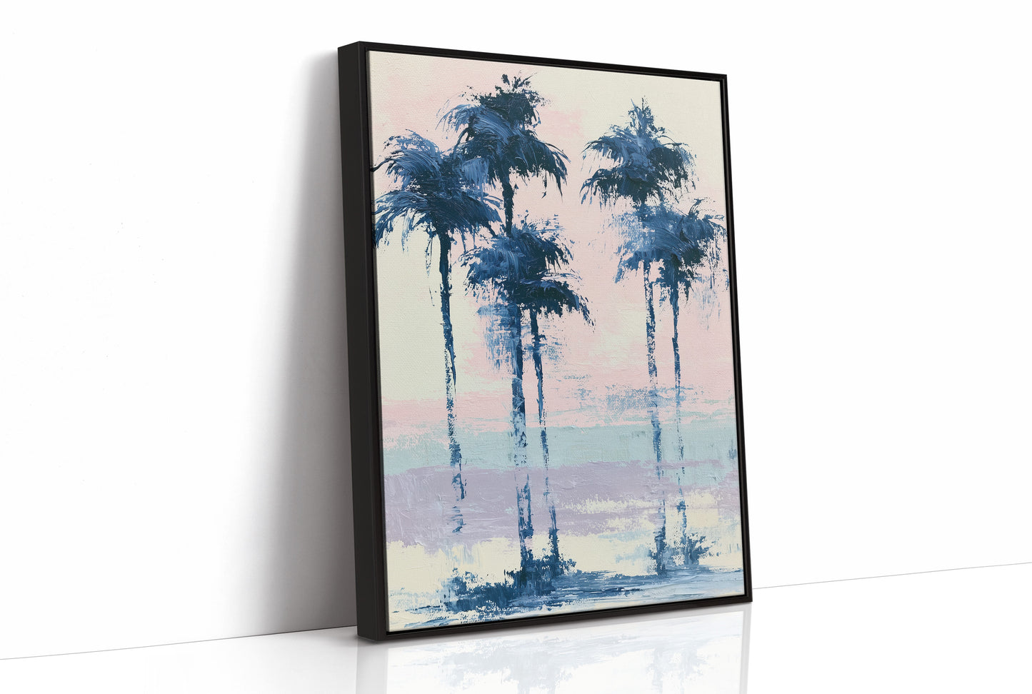Navy Palms, Cotton Candy Sky