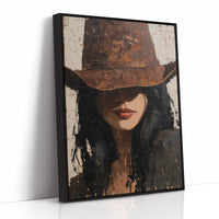 Leather Hat Hides Autumn Secrets
