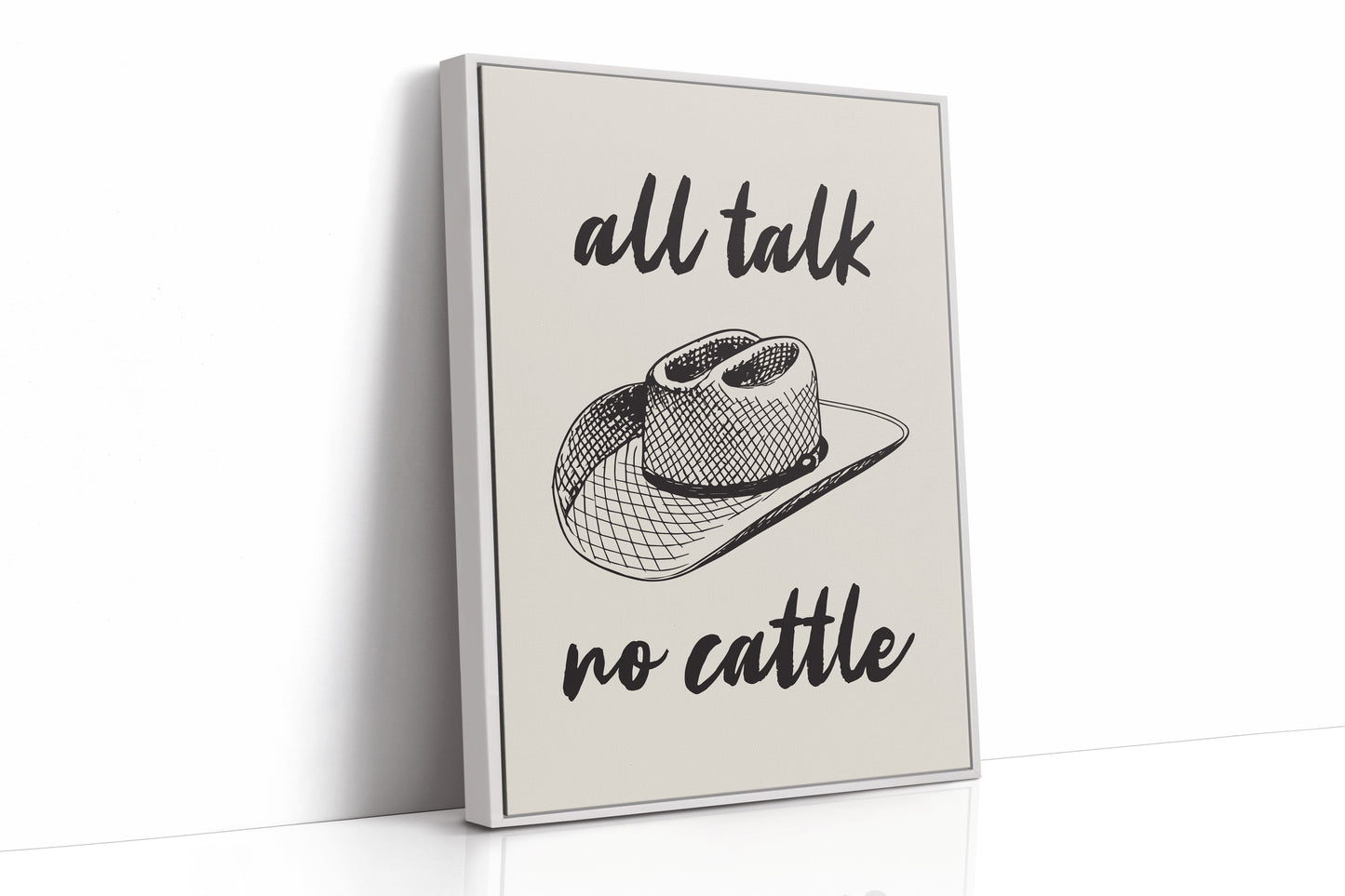 Cowboy Wisdom On Cream Canvas