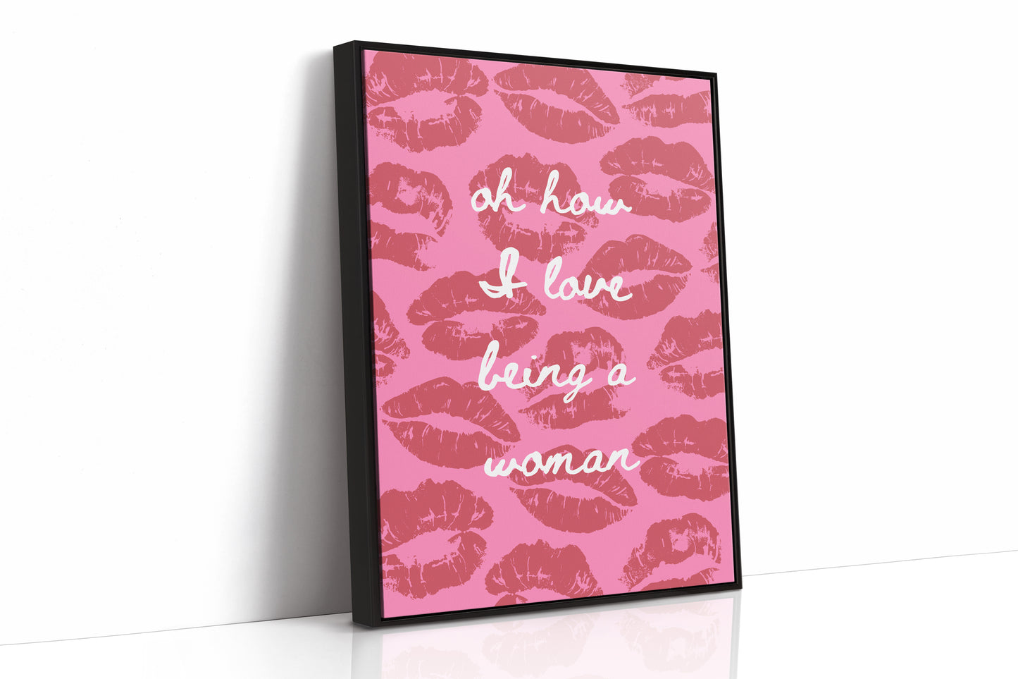 Pink Kisses Paint Sweet Messages