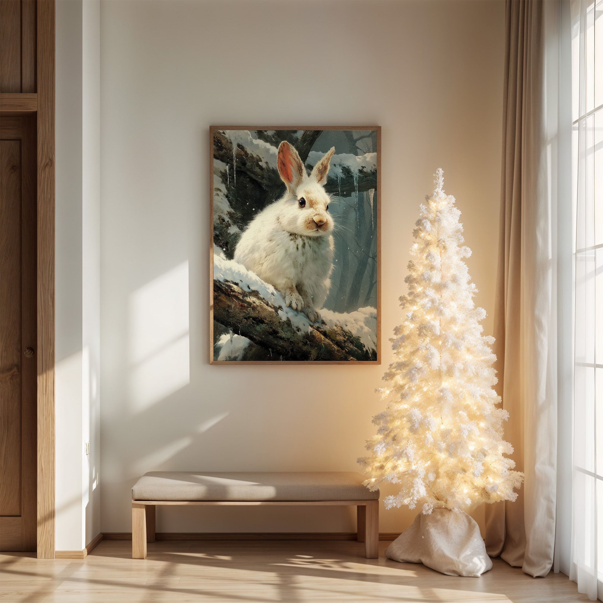 Snow Hare Brings Winter Magic