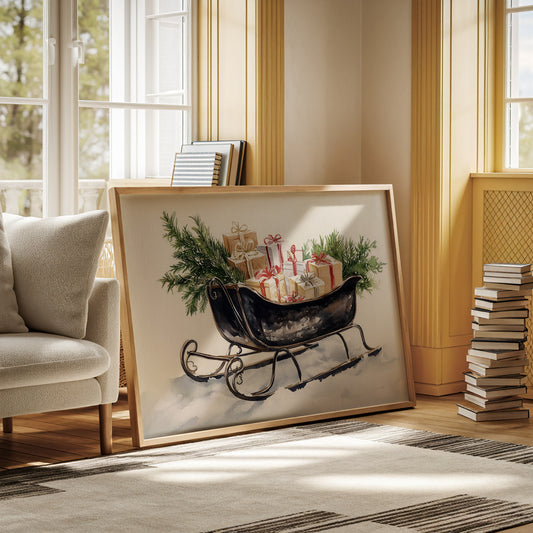 Vintage Sleigh Carries Winter Magic