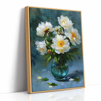 White Peonies on a Blue Afternoon