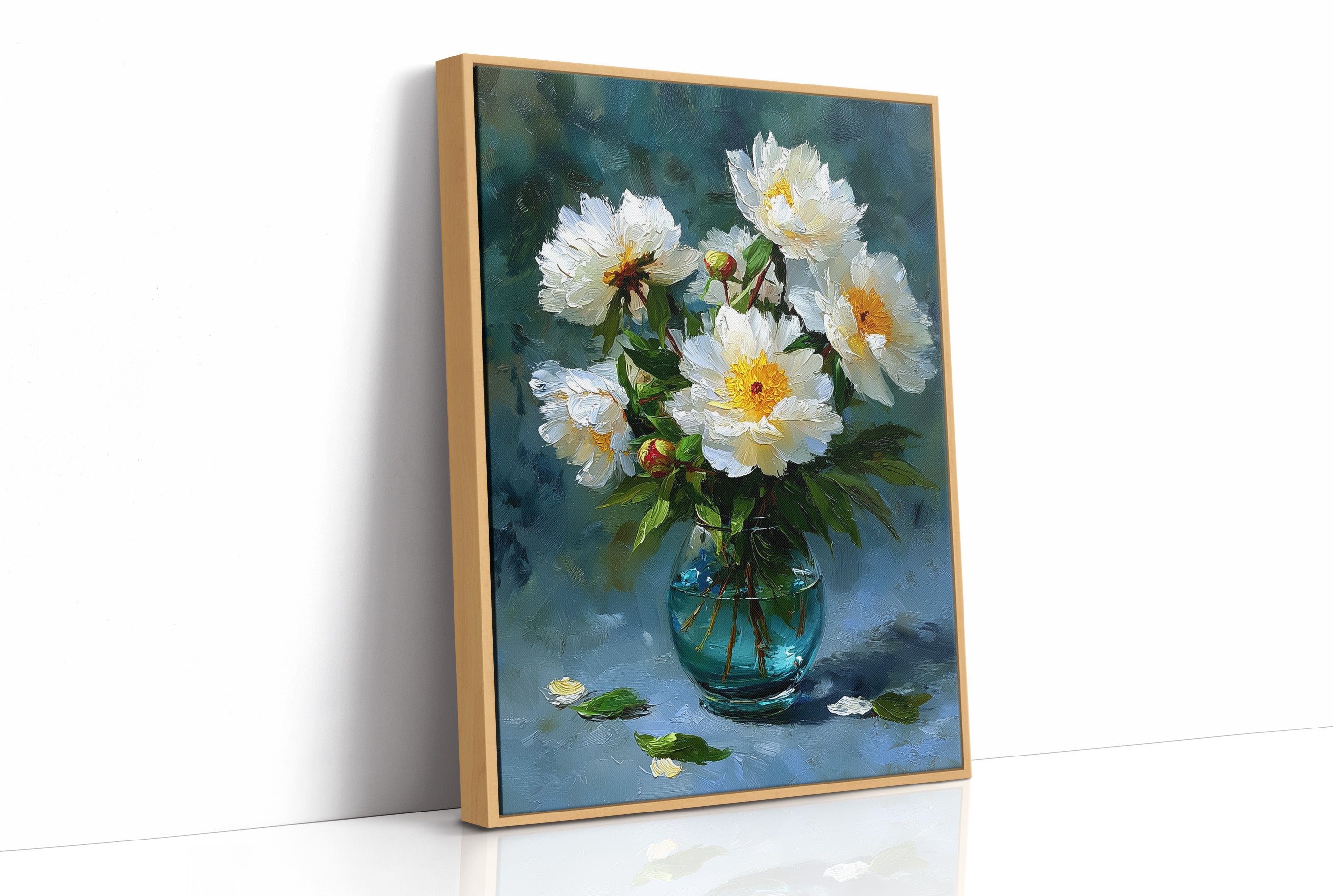 White Peonies on a Blue Afternoon